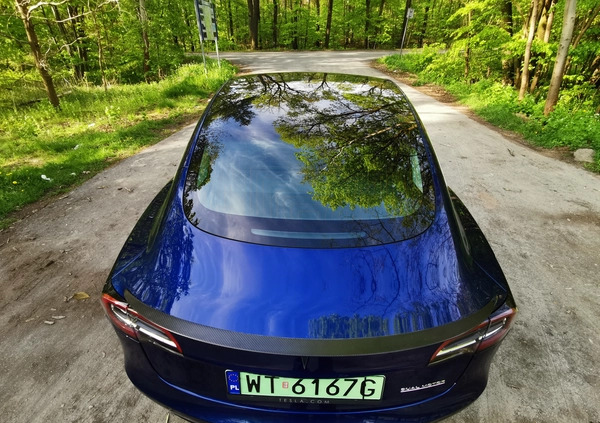 Tesla Model 3 cena 139605 przebieg: 92000, rok produkcji 2019 z Warszawa małe 781